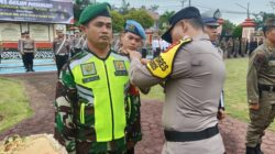 Dandim 0420/Sarko Diwakili Pabung Kodim 0420/Sarko Ikuti Apel Gelar Pasukan Ops Ketupat 2025 di Polres Sarolangun