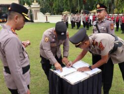 Serah Terima Jabatan, Sejumlah Perwira Polres Merangin Bergeser 