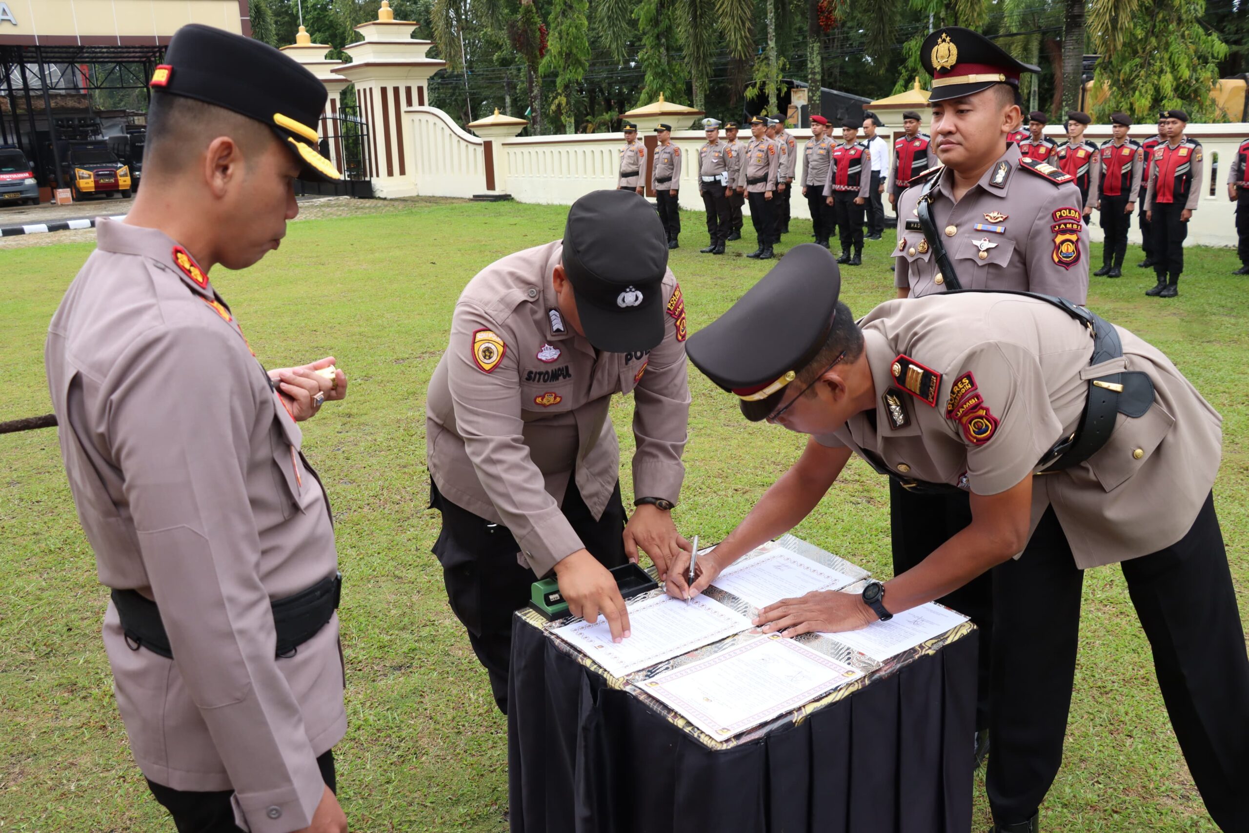 Serah Terima Jabatan, Sejumlah Perwira Polres Merangin Bergeser 