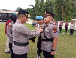 Kasat Lantas dan KBO Narkoba Serta Perwira Staff Polres Berganti,Kapolres Merangin  Katakan Rotasi Merupakan Penyegaran dan Prestasi Personil