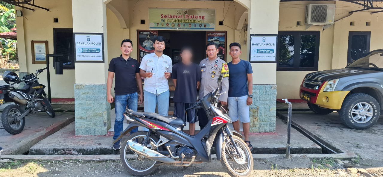 Dalam 2 Jam Pencuri Sepeda Motor di Tangkap Unit Reskrim Polsek Bathin VIII Polres Sarolangun.