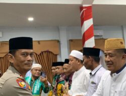 Kapolres Merangin diwakili Kasat Binmas hadiri Walimatussafar Keberangkatan Jama’ah Haji Kabupaten Merangin.