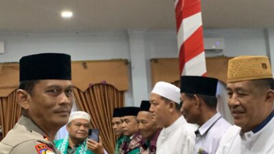 Kapolres Merangin diwakili Kasat Binmas hadiri Walimatussafar Keberangkatan Jama’ah Haji Kabupaten Merangin.