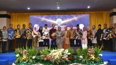 Bersama Forkopimda Kota Tanjung Pinang, Danlanal Bintan Hadiri Pisah Sambut Dandim 0315/TPI