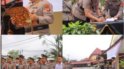 Kapolres Sintang Serahterimakan Jabatan Kabag, Kasat Hingga Kapolsek Jajaran