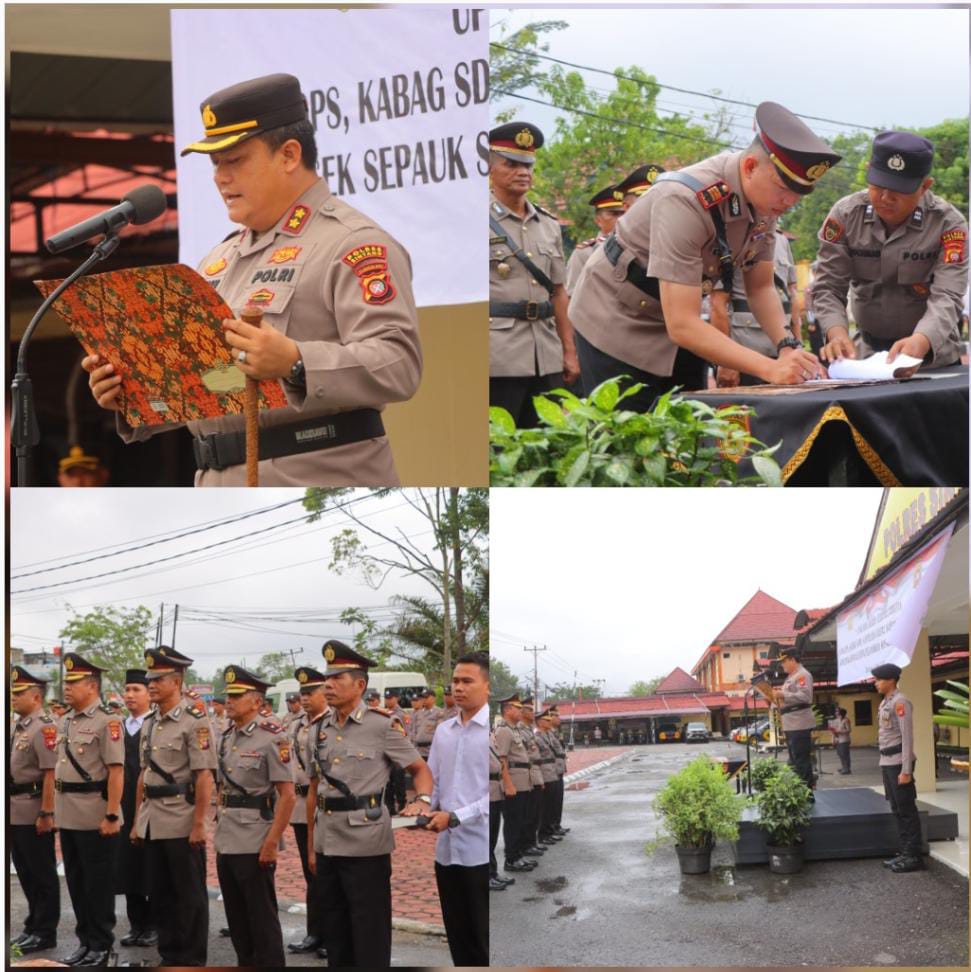 Kapolres Sintang Serahterimakan Jabatan Kabag, Kasat Hingga Kapolsek Jajaran