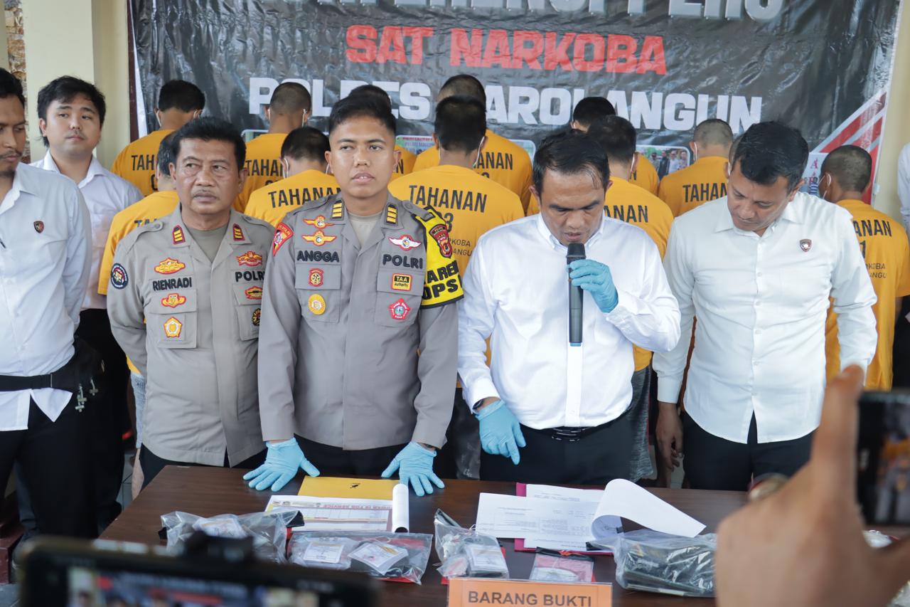 Satresnarkoba Polres Sarolangun Ungkap 7 Kasus Narkotika, Dengan 12 Tersangka.