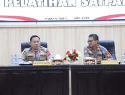 Polres Tebo Gelar Pembinaan Dan Pelatihan Kemampuan Bagi Satpam Se-Wilkum Polres Tebo