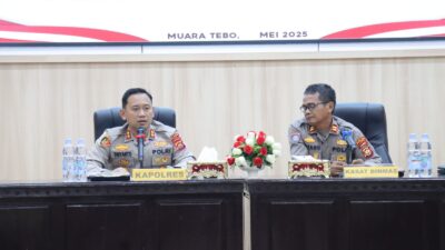 Polres Tebo Gelar Pembinaan Dan Pelatihan Kemampuan Bagi Satpam Se-Wilkum Polres Tebo