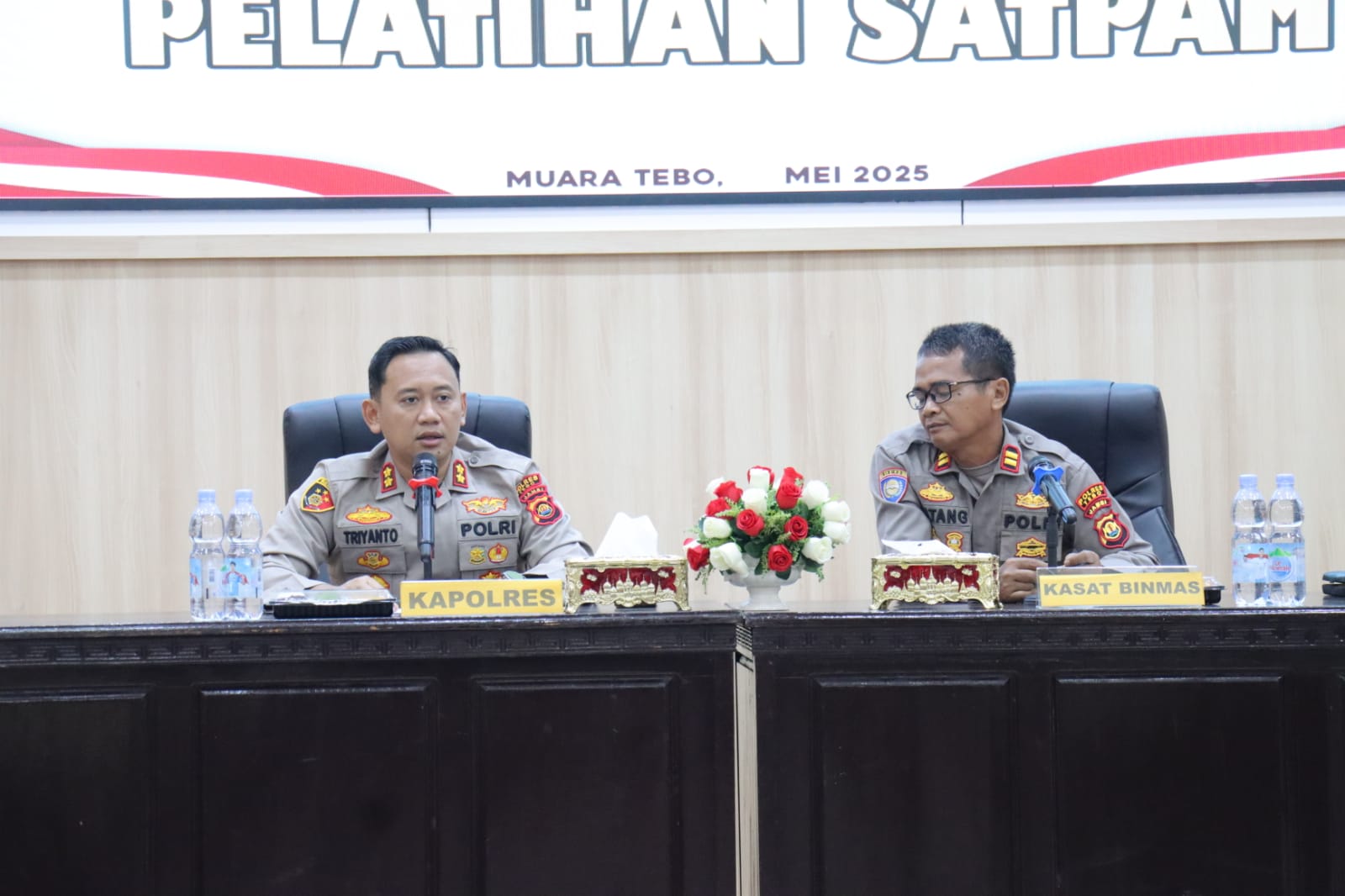 Polres Tebo Gelar Pembinaan Dan Pelatihan Kemampuan Bagi Satpam Se-Wilkum Polres Tebo