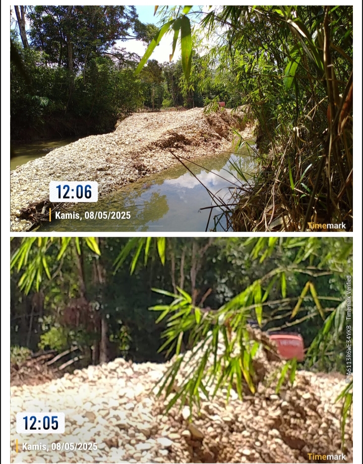 Masyarakat Merasa Dirugikan Oleh Oknum Kades Sungai Maram yang Mengkomersilkan Material Galian ‘C’ Secara Diam – diam Kepada PT. ASLT