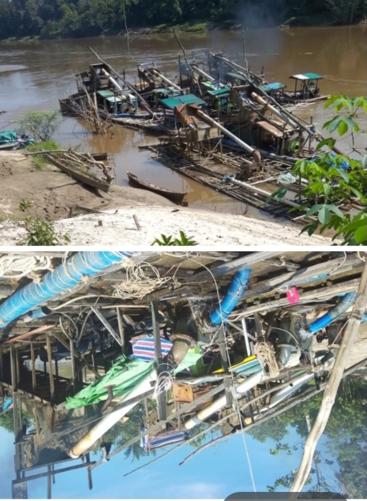 Maraknya Pekerja PETI Ilegal Di Desa Lengkong Nyadom, Wilayah Kecamatan Ella Hilir Kabupaten Melawi,