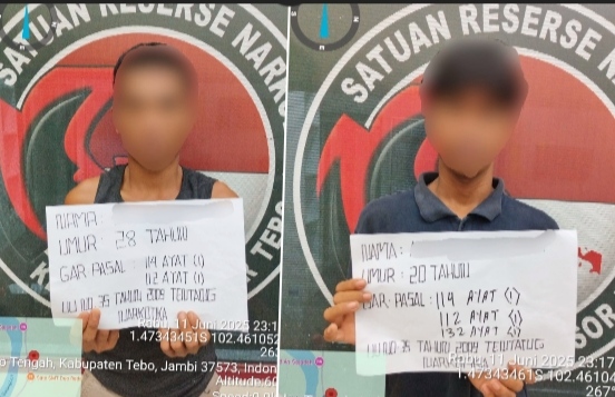 Polres Tebo  Ungkap  Kasus Peredaran Narkotika Jenis Sabu, Dua Pelaku Diamankan