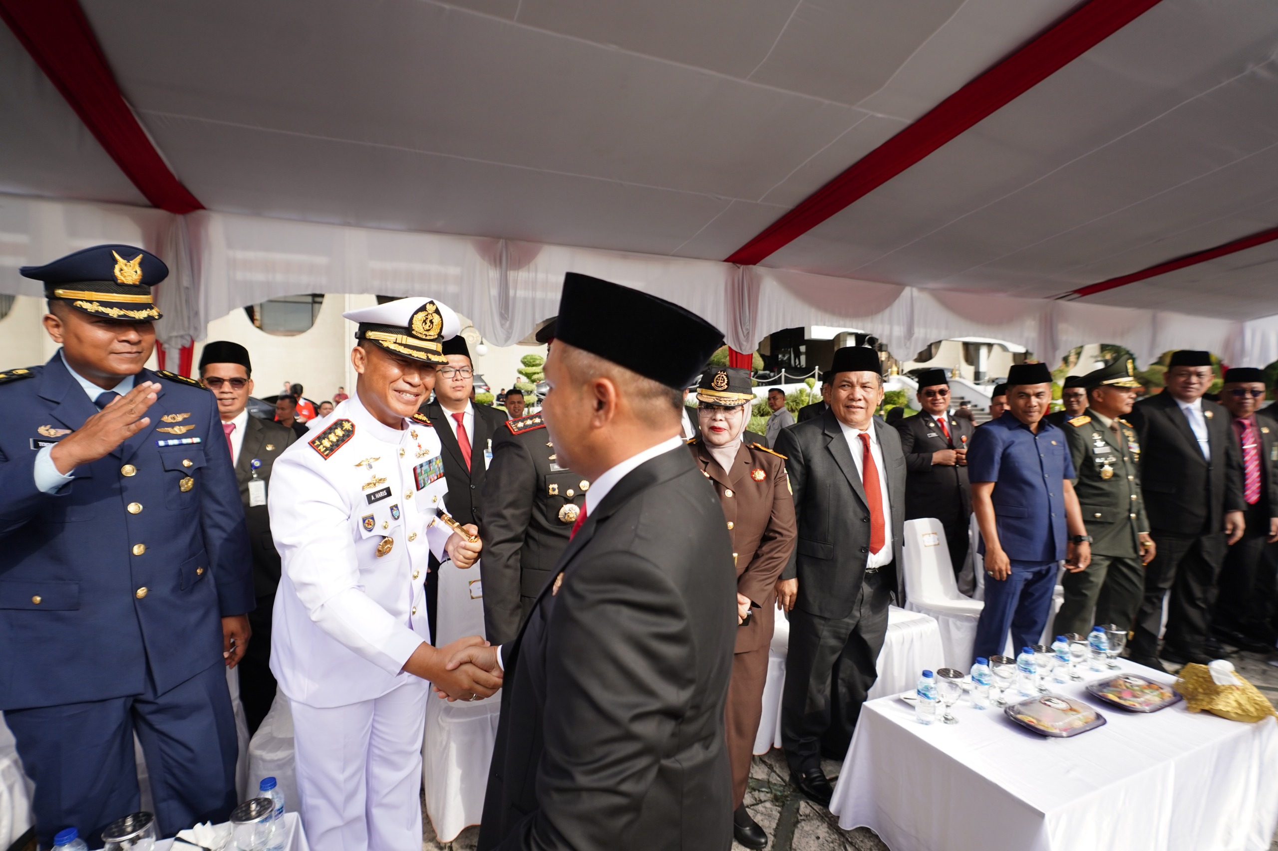 Perkuat Nasionalisme Dengan Nilai Luhur Pancasila, Danlanal Dumai Bersama Prajurit Ikuti Upacara Hari Lahir Pancasila