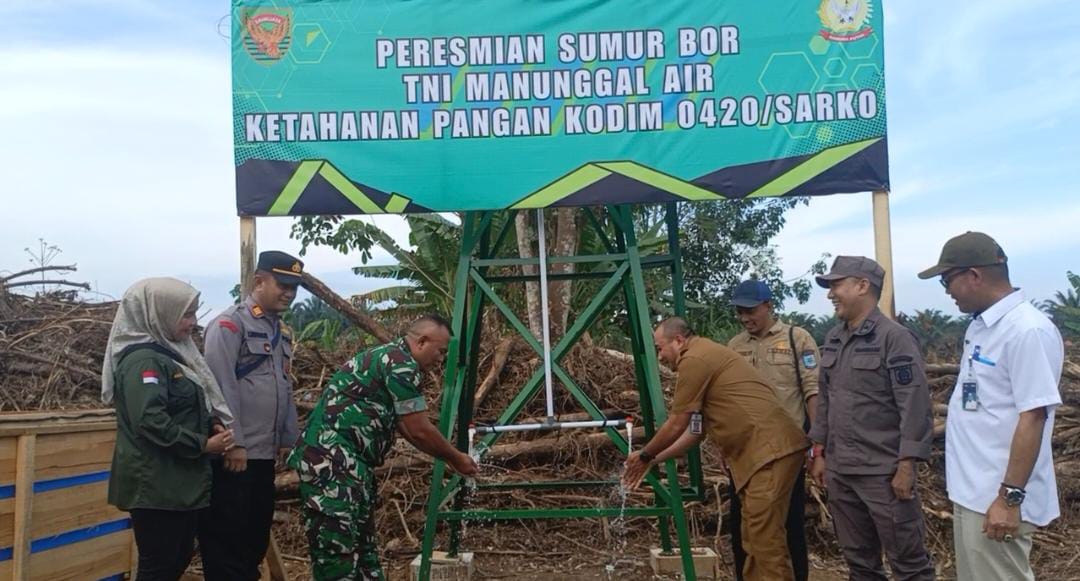 Kodim 0420/Sarko Sukses Laksanakan Vicon Kunker KASAD di Lokasi Ketahanan Pangan Desa Simpang Limbur
