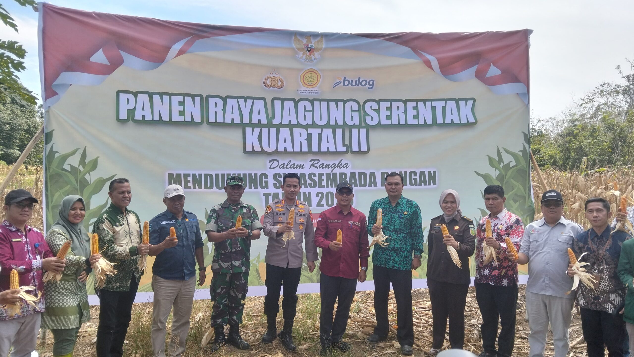 Panen Jagung Serentak di Desa Lamgling Dukung Asta Cita President RI