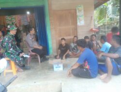Babinsa Koramil 420-08/Tabir Sosialisasikan Bahaya Narkoba kepada Pemuda di Desa Lubuk Bumbun