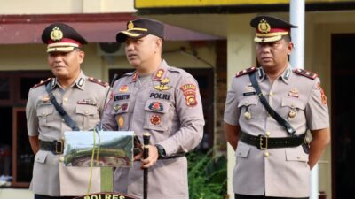 Kapolres Sarolangun Pimpin Upacara Serah Terima Jabatan Waka Polres.