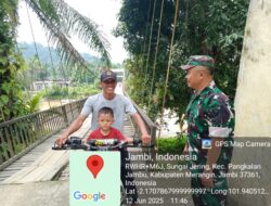 Serka Ependes Suandi Babinsa. Koramil 420-07/Sei Manau menggelar Patroli Penanggulangan Bencana Alam