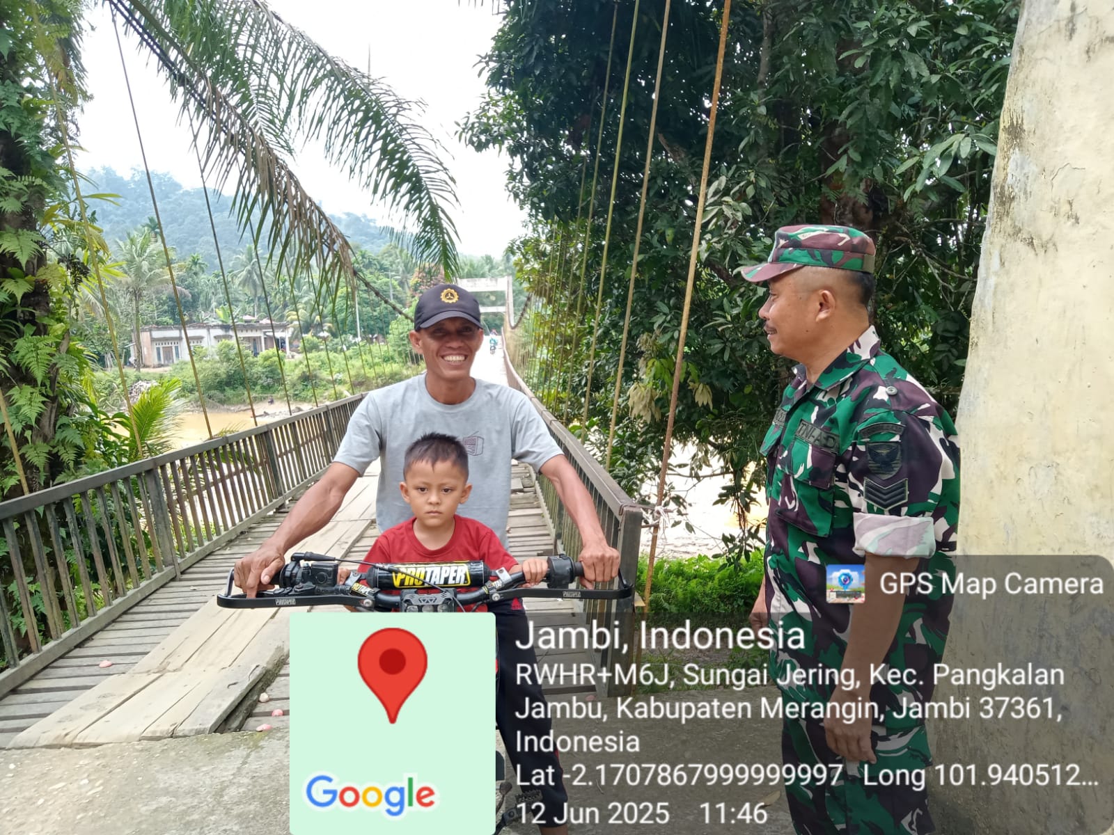 Serka Ependes Suandi Babinsa. Koramil 420-07/Sei Manau menggelar Patroli Penanggulangan Bencana Alam