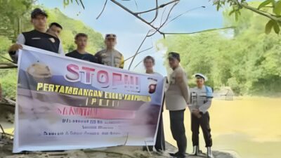 Kapolsek Sepauk IPTU Abdul Hadi Bersama Tim Gencar Lakukan Sosialisasi Larangan PETI