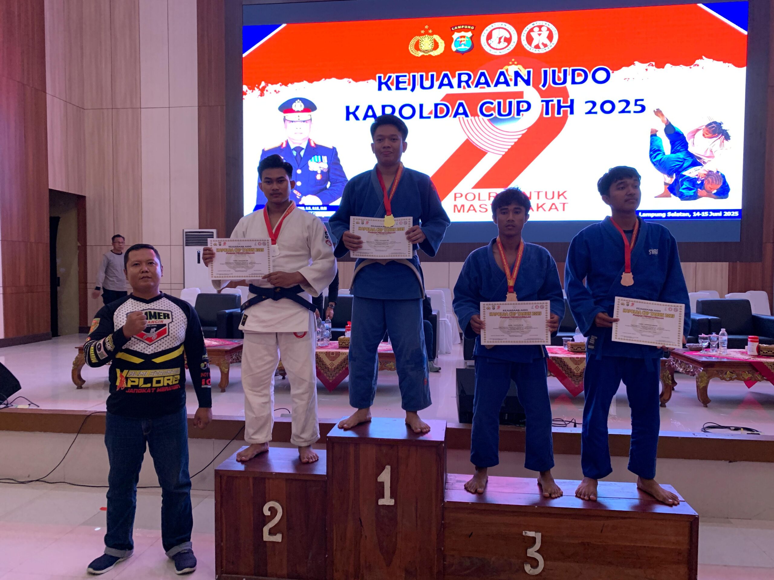 Atlet Polres Tanggamus Ukir Prestasi Di Kejuaraan Judo Kapolda Cup 2025