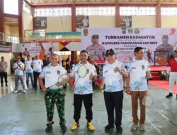 Meriah, Pembukaan Turnamen Bulu Tangkis Kapolres Tanggamus Cup 2025, Sambut Hari Bhayangkara Ke-79