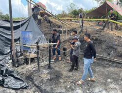 Sumur Minyak Ilegal Terbakar, Polres Sarolangun Cek Posisi Lokasi Kejadian.