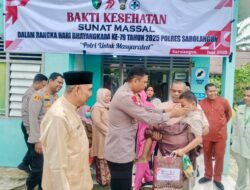 Bhakti Kesehatan Khitan Massal Polres Sarolangun, Dalam Rangka Peringatan HUT Bhayangkara 79 Tahun 2025.