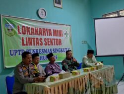 Babinsa Koramil 02/ limun Kodim 0420/Sarko Serka Sutaryo Hadiri Undangan lokakarya Mini di Puskesmas Singkut