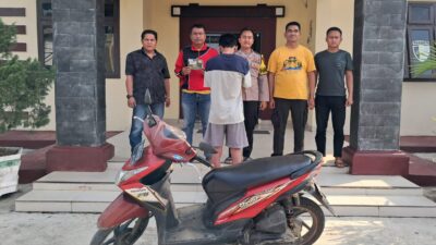 Tempo Satu Jam Polsek Talang Padang Dibantu Warga Tangkap Pelaku Curanmor
