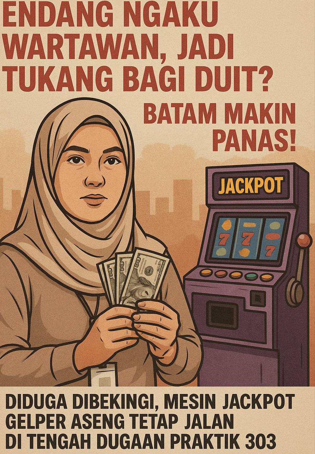Endang Ngaku Wartawan, Jadi Tukang Bagi Duit? Batam Makin Panas!Diduga Dibekingi, Mesin Jackpot Gelper Aseng Tetap Jalan di Tengah Dugaan Praktik 303
