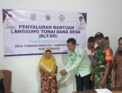 Koptu Sentot sukriyono, turut hadir dalam acara pembagian Bantuan Langsung Tunai Dana Desa (BLT-DD) tahap II untuk April,Mei, dan Juni 2025