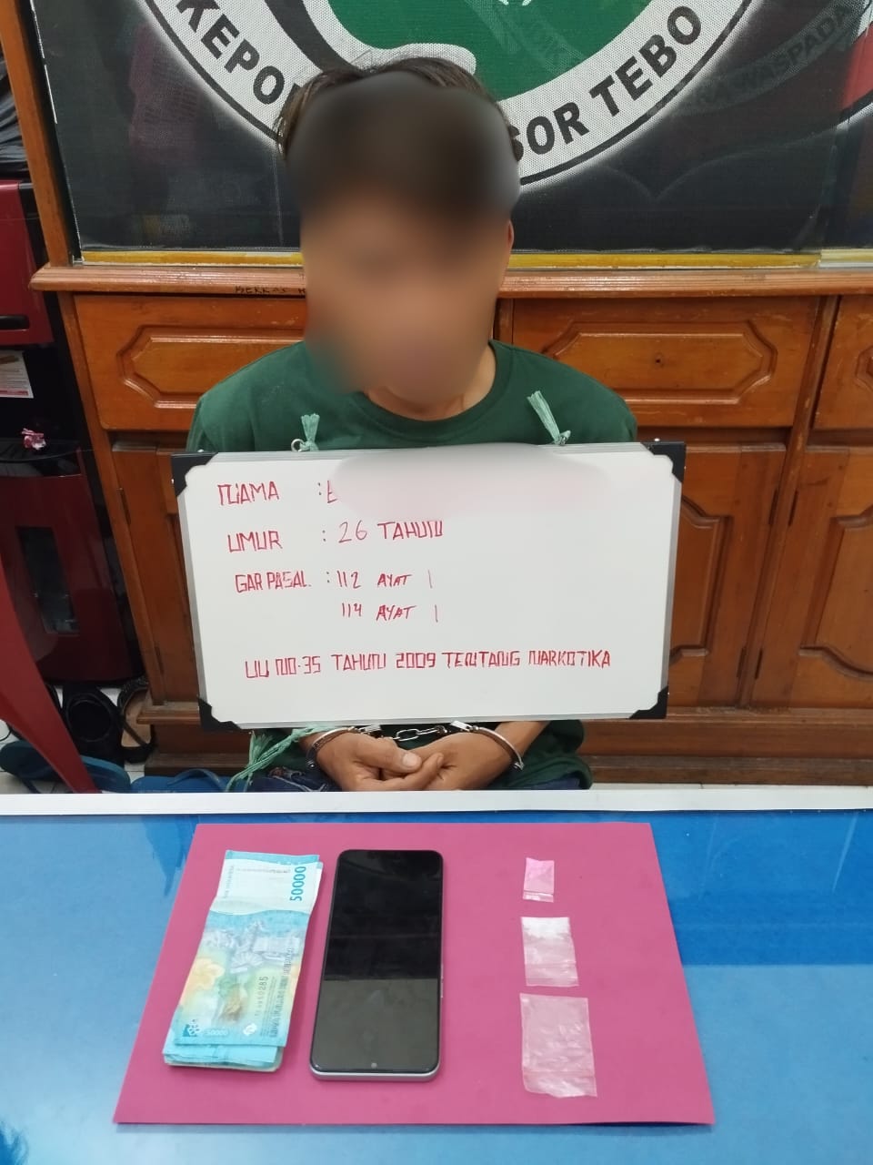 Polres Tebo Gagalkan Peredaran Sabu Di Kec. Rimbo Bujang
