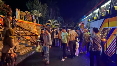 Polres Tanggamus Gelar Pengamanan Kepulangan Jamaah Haji Kloter 56