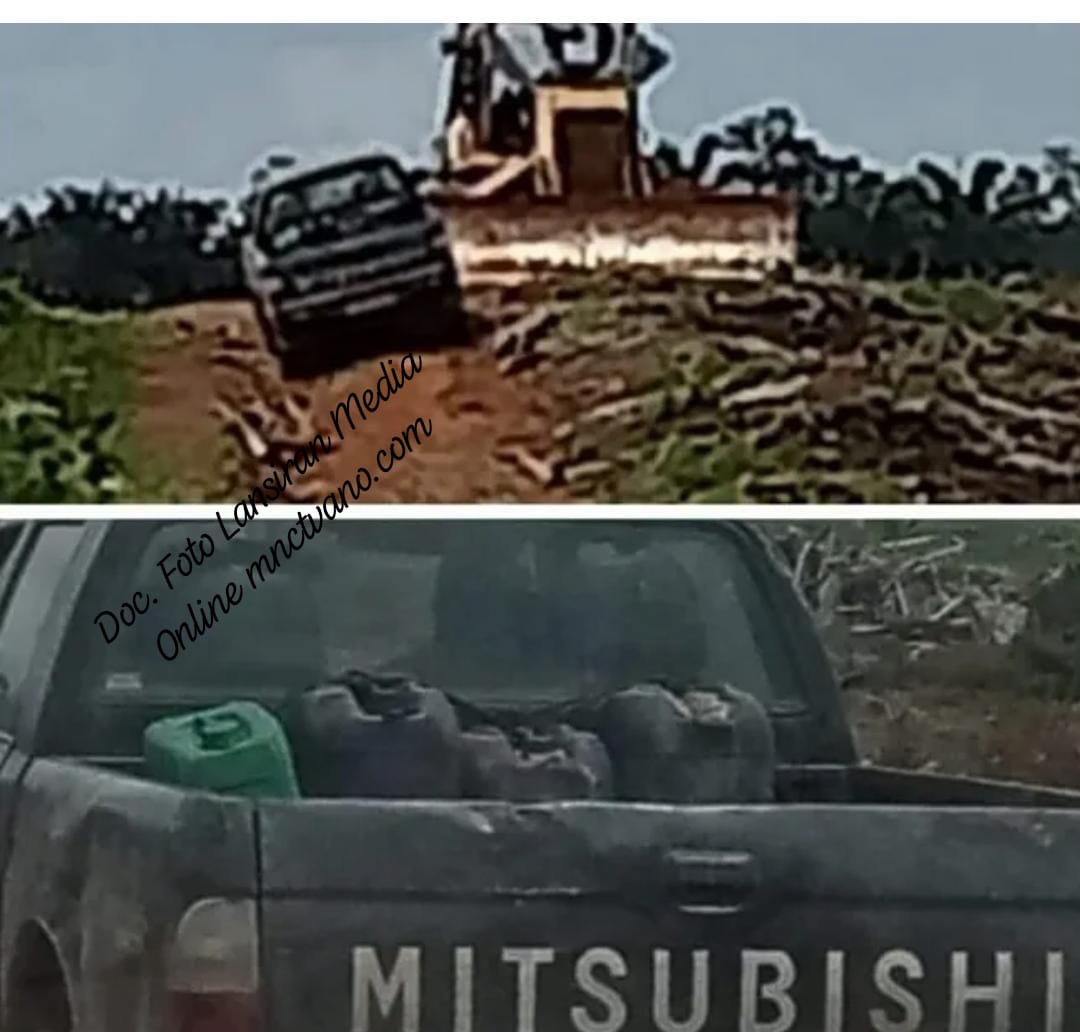 Mobil L300 Plat Merah Suplai BBM Ke Alat Berat, Diduga Bos Alif Konsumsi Solar Ilegal Untuk Proyek Replanting PT. SDK Instansi Terkait di Minta Tindak Tegas