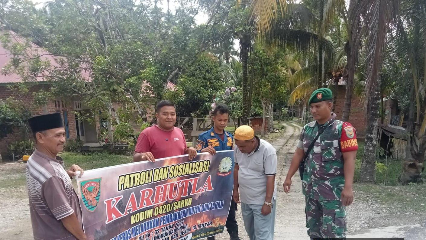 Gencar Sosialisasi dan Patroli Cegah Karhutla di Sungai Manau