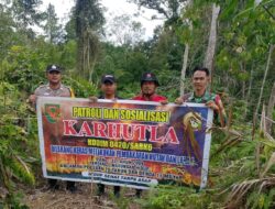 Babinsa dan Bhabinkamtibmas Gencar Patroli Karhutla, Warga Hindari Bakar Lahan