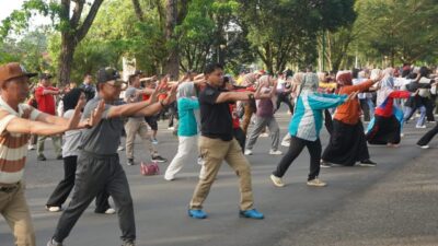 Ribuan Pegawai Pemkab Merangin Ikuti Senam Jumat Sehat