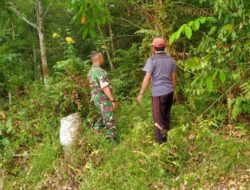 Babinsa Serka Wahyu Dwi KS Patroli Karhutla di Desa Batupenyabung Bersama Warga Binaan