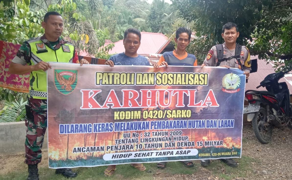 TNI-Polri Gencarkan Patroli Karhutla di Merangin, Warga Diajak Waspada dan Peduli Lingkungan