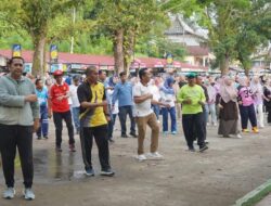 Bupati H M Syukur Pimpin Senam Jumat Sehat di RTH Pasar Bawah