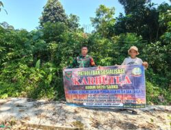 Babinsa Koramil 420-06/Muara Siau Lakukan Patroli Dan Sosialisasi Karhutla Di Desa Sekancing Ulu