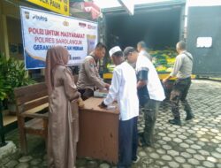 Gencar disetiap Kecamatan, Polres Sarolangun Gelar Pangan Murah, Warga Antusias Serbu Beras Murah.