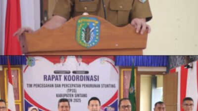 Angka Stunting Malah Naik, Wabup Sintang Semangati Jajaran Pemkab Sintang Untuk Terus Bekerja