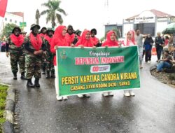 TNI, Persit Kartika Candra Kirana Cabang XXVII Kodim 0420/Sarko dan Masyarakat Bersatu di Pawai Kemerdekaan