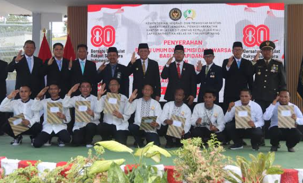555 Warga Binaan Lapas Kelas IIA Tanjungpinang Terima Remisi Umum dan Dasawarsa pada HUT RI ke-80