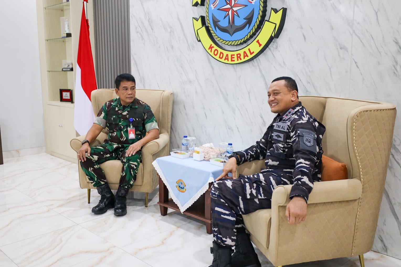 Komandan Kodaeral I Terima Kunjungan Pisah Pamit Danlanud Soewondo Medan