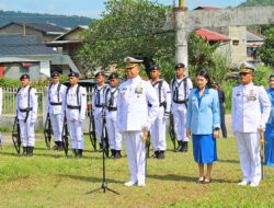Sambut HUT Ke-80 TNI Angkatan Laut dan TNI, Lanal Nias Gelar Ziarah Rombongan di Taman Makam Pahlawan Damai Sentosa Kota Gunungsitoli