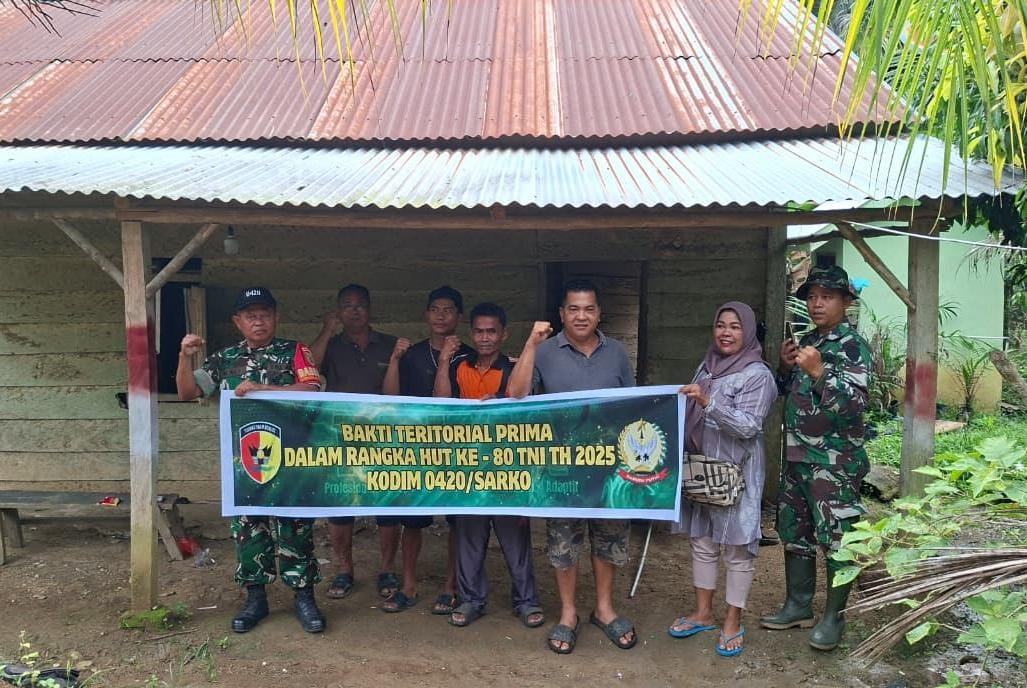 Bakti Teritorial Prima Dalam Rangka HUT ke – 80 TNI Tahun 2025, Kodim 0420/Sarko